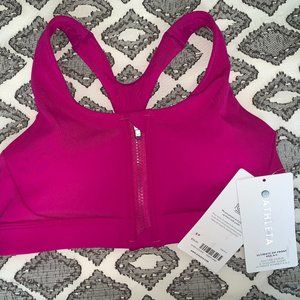 Athleta Ultimate Zip Front Bra - Small (A-C) - Electric Fuchsia